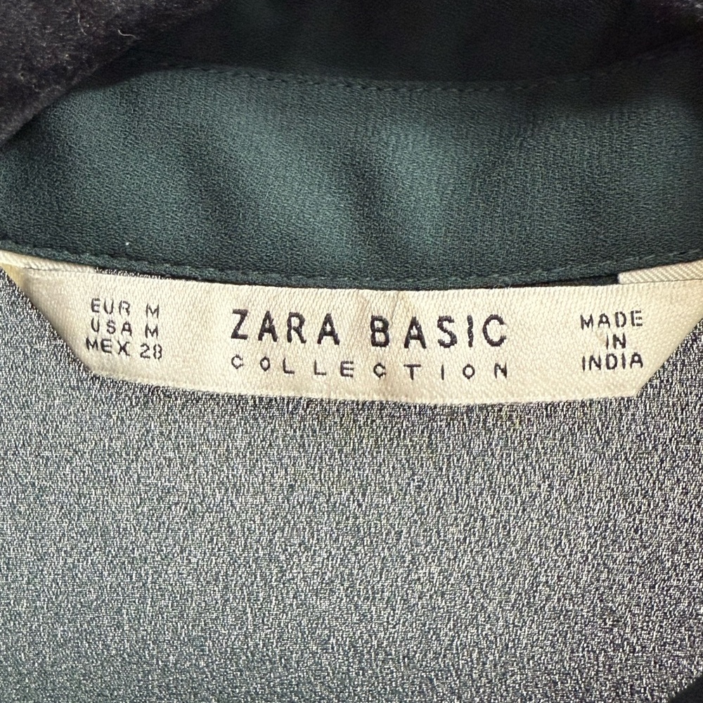 Zara Basic Collection Dark Green Button Down Shir… - image 6